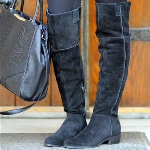 Black Suede Sam Edelman OTK Boots